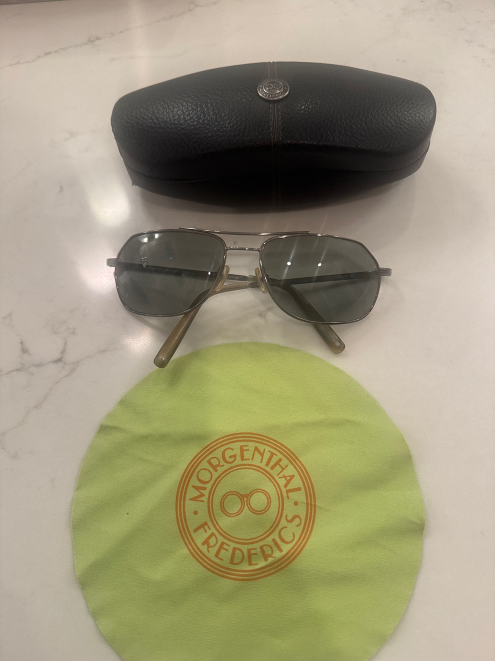 Men’s Morgenthal Frederics Stealth 60 Aviator Sunglasses - Gray Lenses